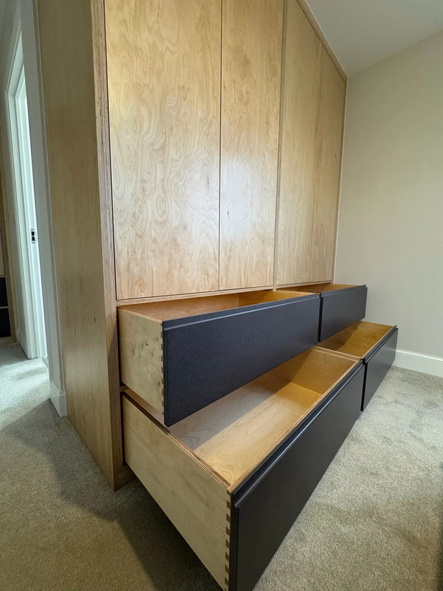 Birch Ply Wardrobes, Seagull Bespoke Interiors