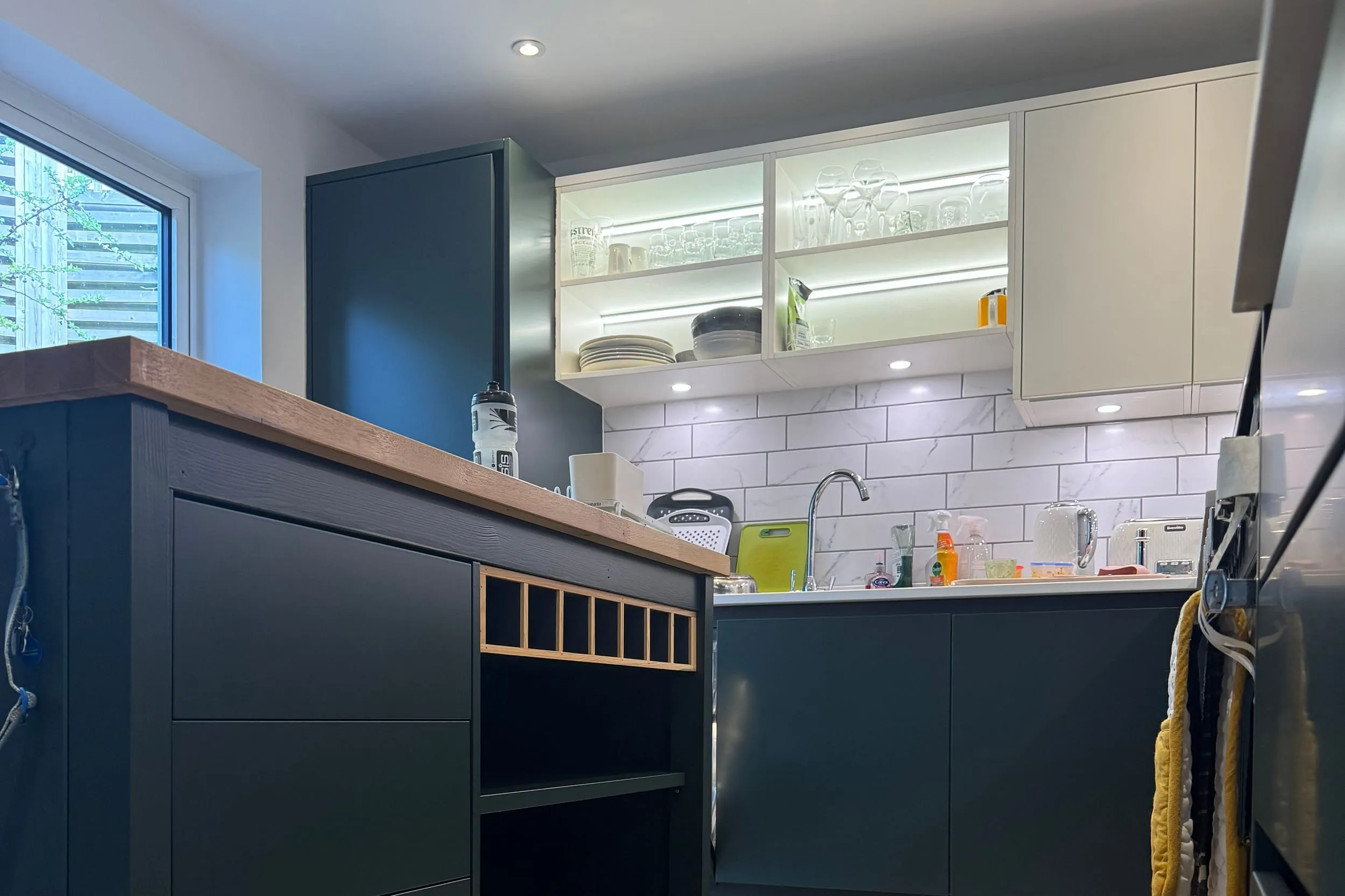 Green Kitchen Respray and New Cabinetry