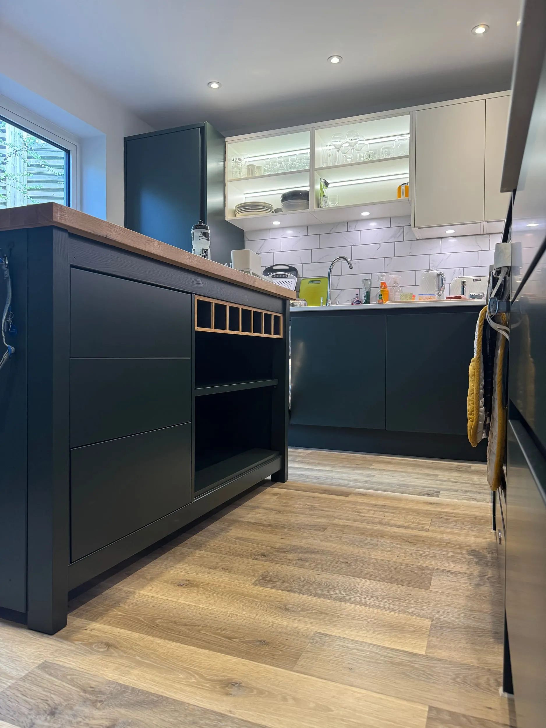 Green Kitchen Respray and New Cabinetry, Seagull Bespoke Interiors