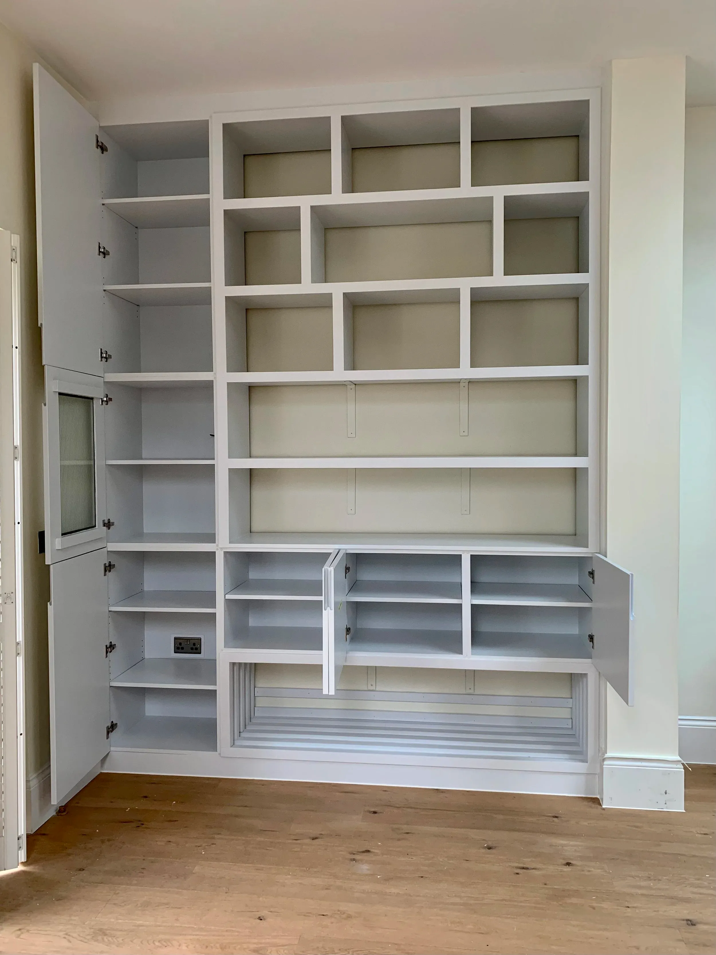 Kitchen Storage Wall and Island Shelving, Seagull Bespoke Interiors