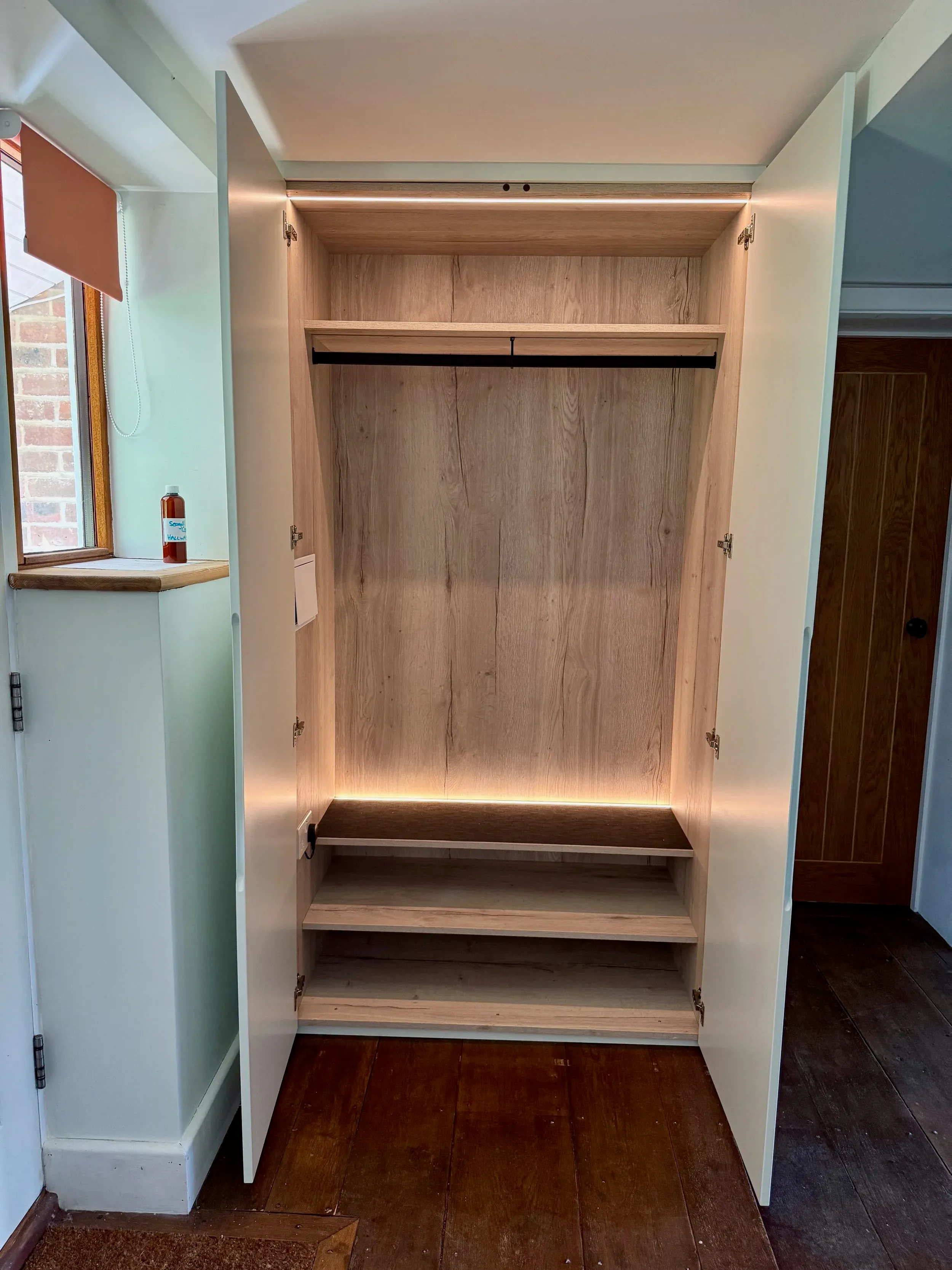 LED Lit Hallway Cupboard