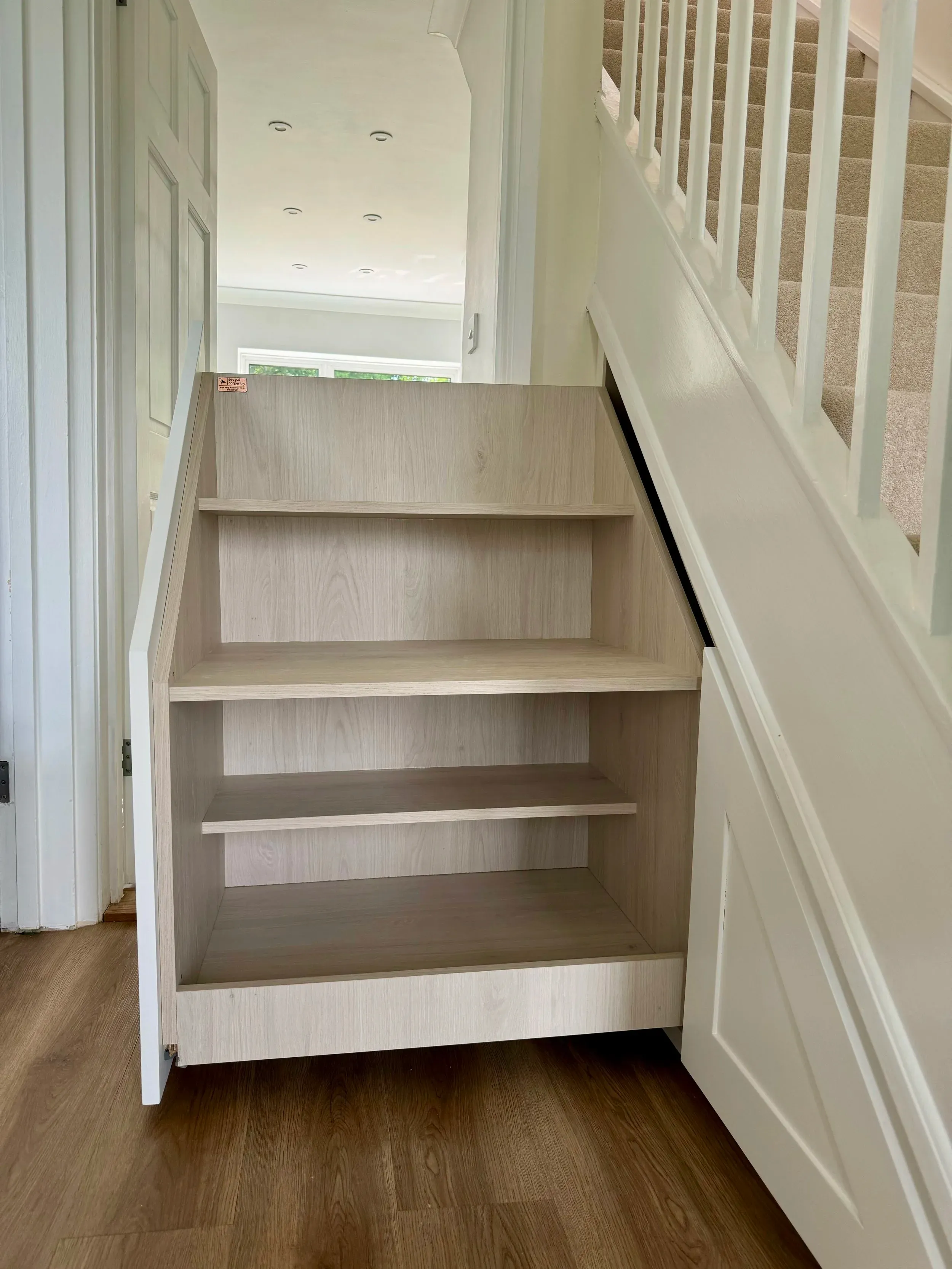 Under Stairs Storage & Matching Alcove Unit, Seagull Bespoke Interiors
