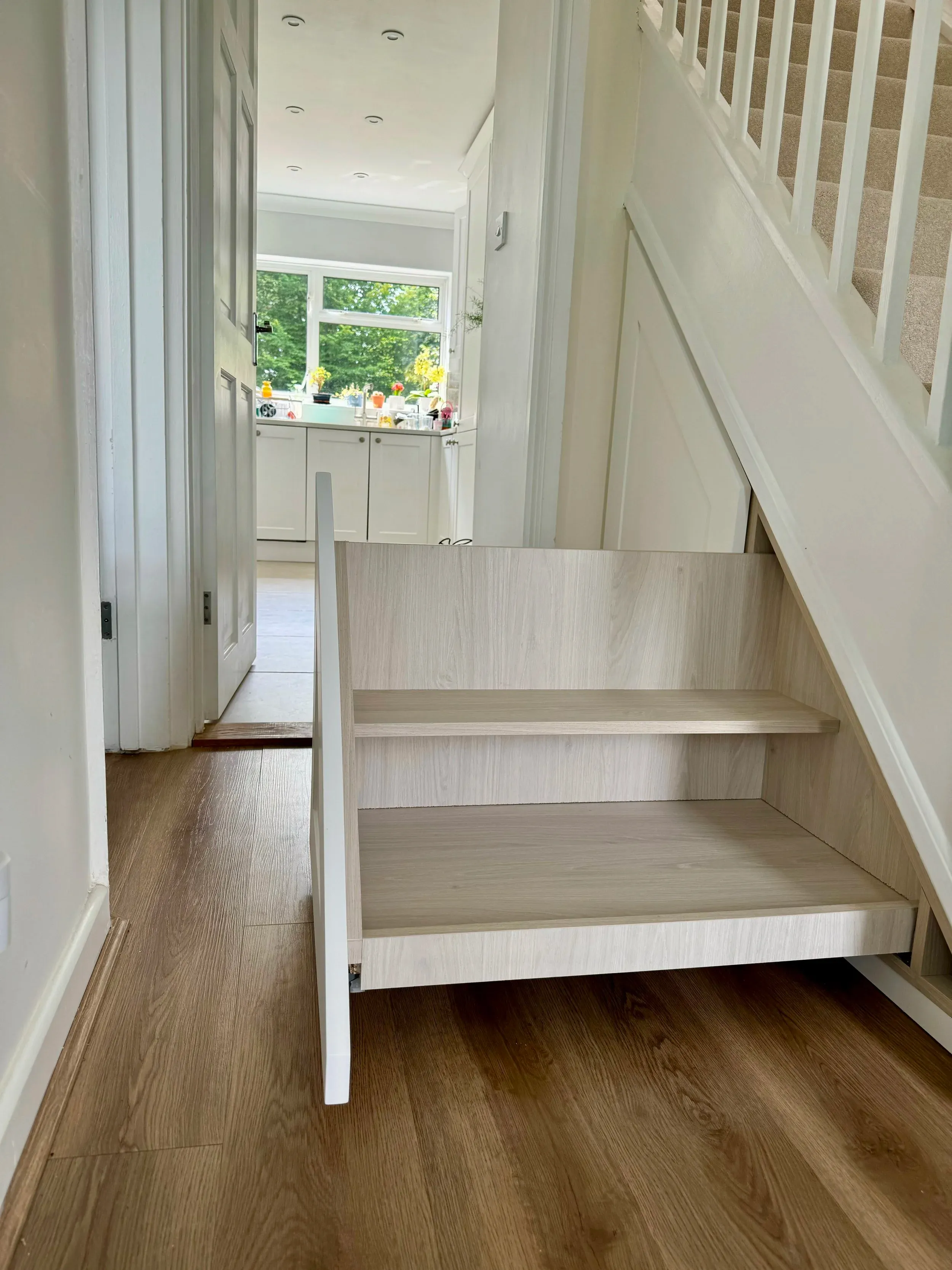 Under Stairs Storage & Matching Alcove Unit, Seagull Bespoke Interiors